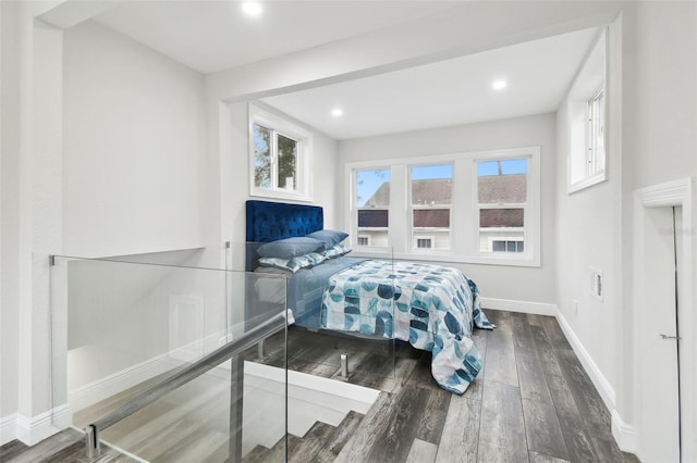 bedroom featuring wood-type flooring