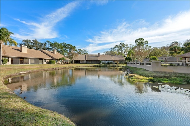 view of water feature