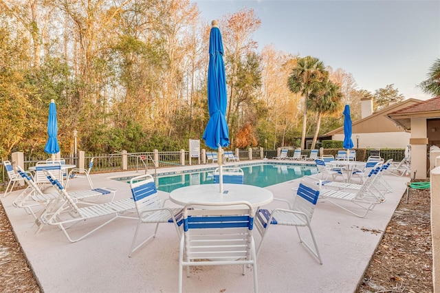 view of pool with a patio