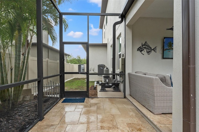 view of sunroom