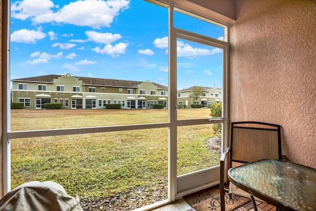 view of sunroom