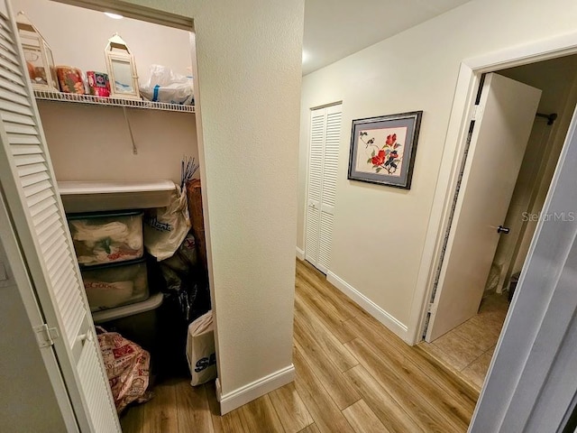 interior space with light wood-type flooring