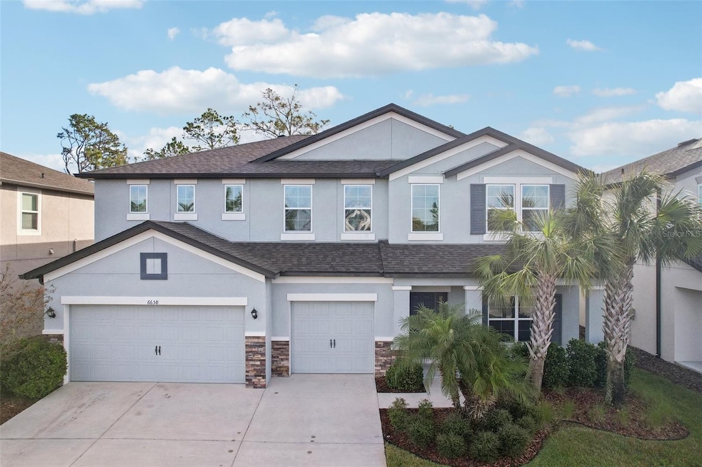 view of front of house featuring a garage