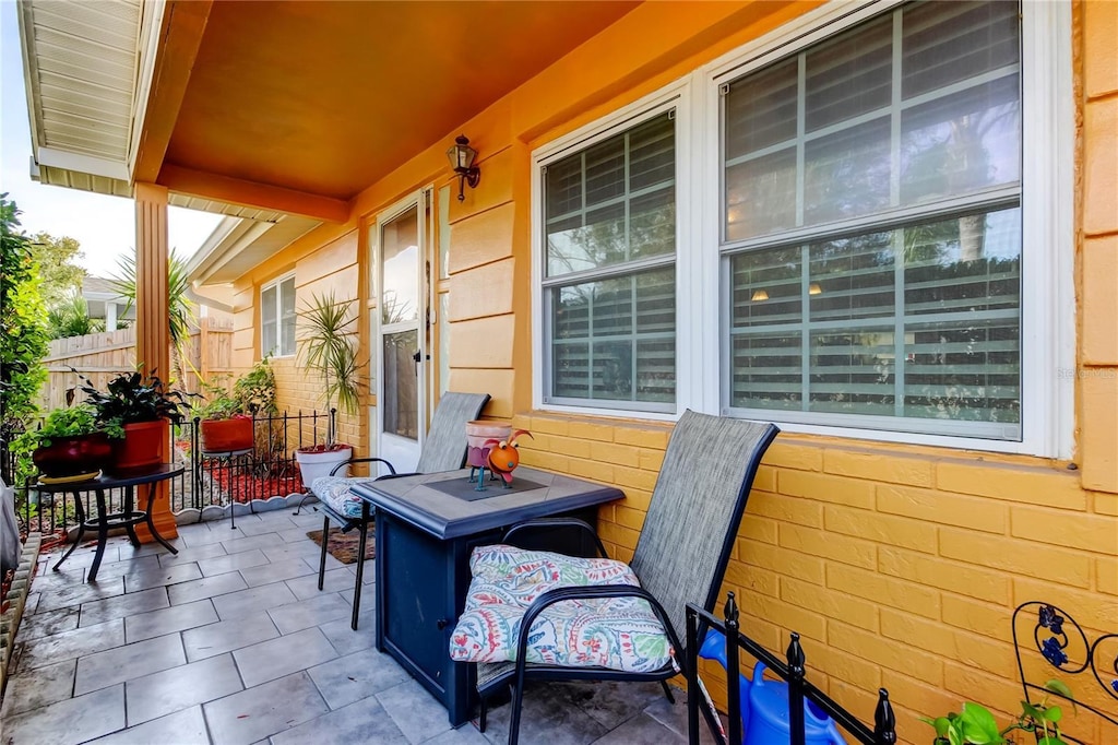 view of patio / terrace with a porch