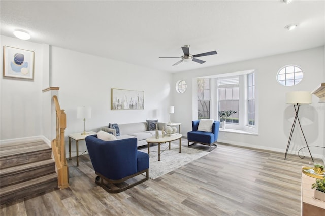 2794 Countryside Blvd Unit 1, Clearwater, FL 33761 - living area with wood finished floors and ceiling fan