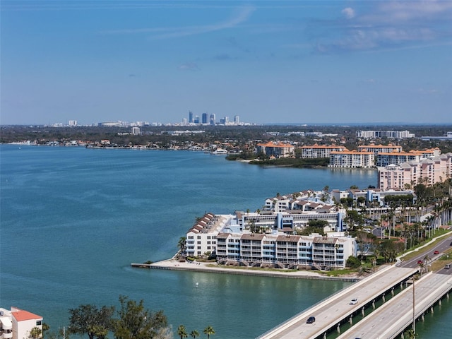 water view with a city view