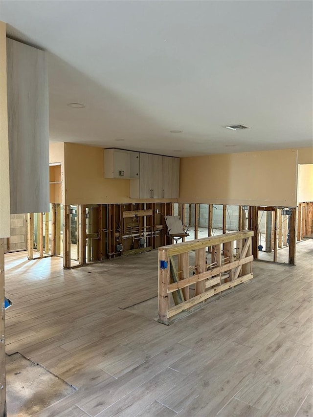 interior space featuring light wood-type flooring