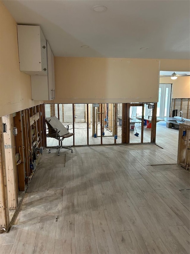 interior space with light wood-type flooring