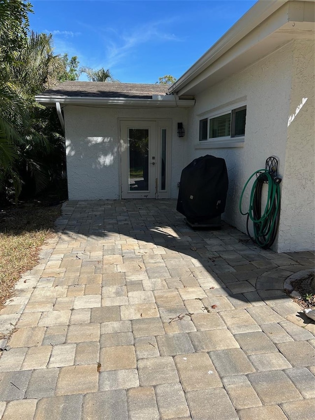 view of patio featuring area for grilling