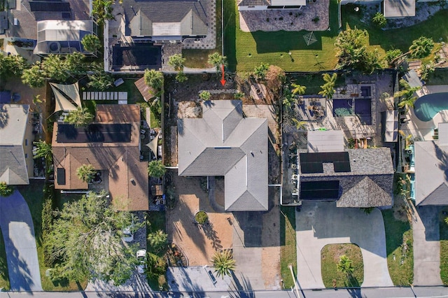 aerial view featuring a residential view