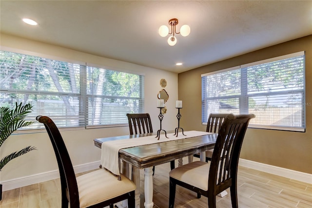 dining area featuring a healthy amount of sunlight