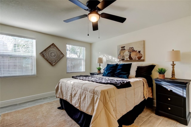 bedroom with ceiling fan