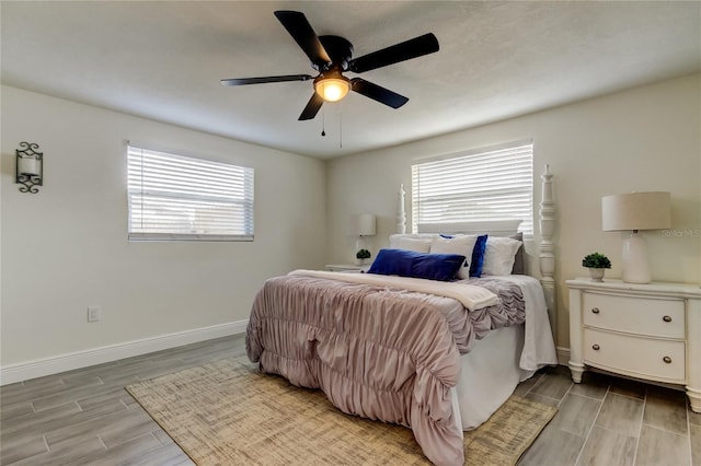 bedroom with ceiling fan