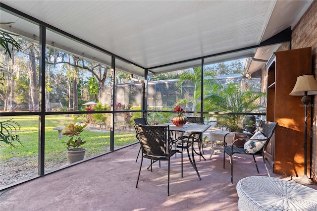 view of sunroom / solarium