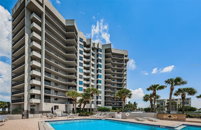 view of pool with a patio