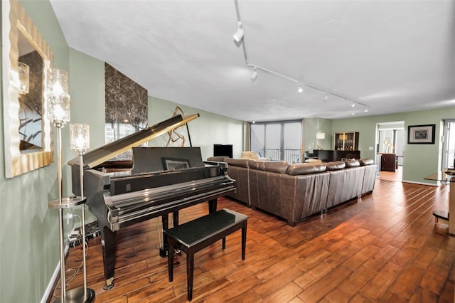 living room featuring hardwood / wood-style floors