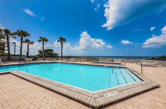 view of pool with a patio area