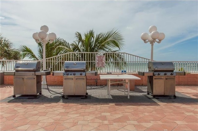 view of patio with grilling area