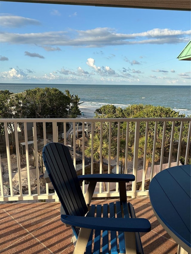 18400 Gulf Blvd Unit 1505, Indian Shores, FL 33785 - balcony with a water view