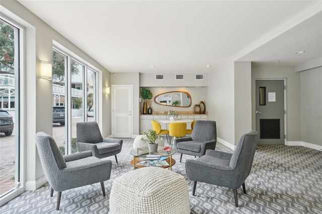 view of carpeted living room