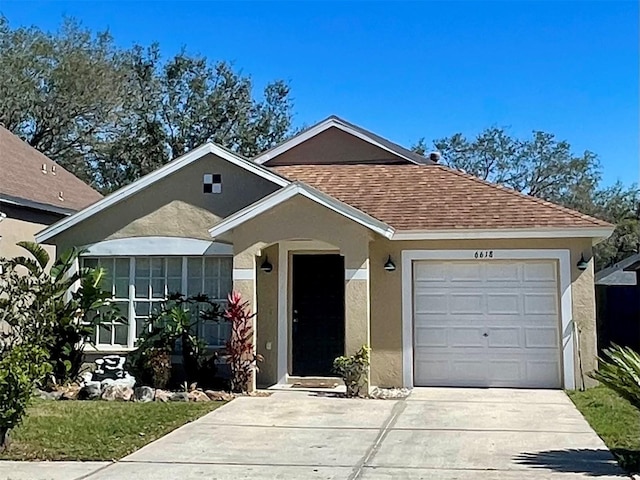 view of front facade with a garage