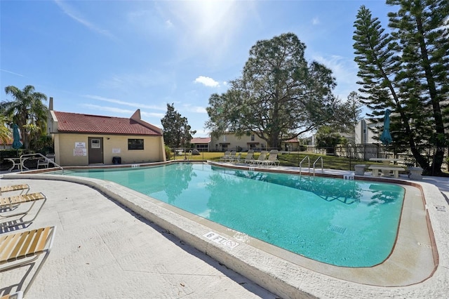 view of pool with a patio area