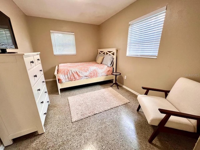 bedroom with multiple windows