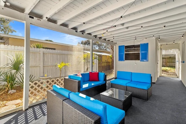 view of patio / terrace with outdoor lounge area