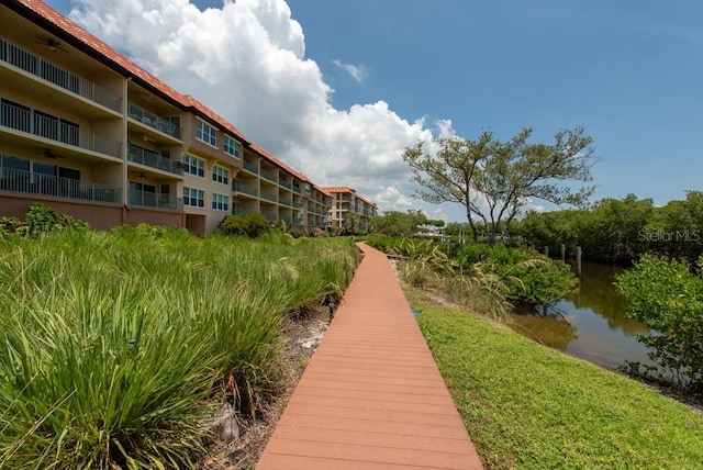 view of dock area