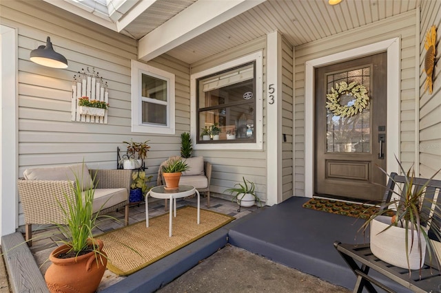 view of doorway to property