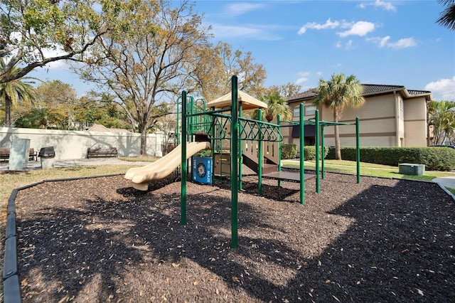 view of play area