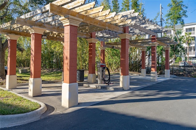 view of community featuring a pergola