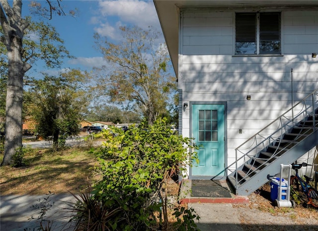 view of exterior entry