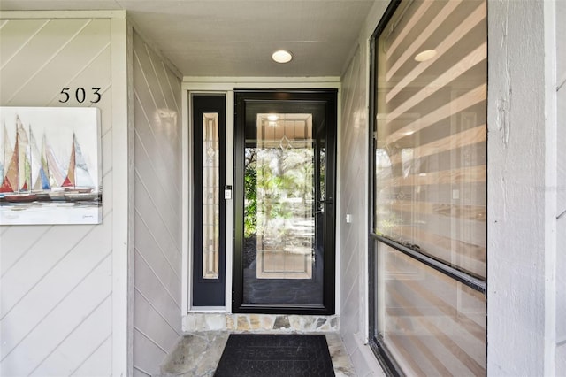 view of doorway to property