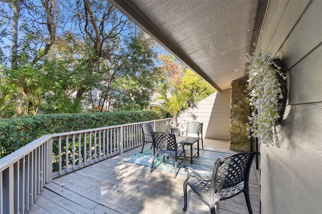 view of wooden deck