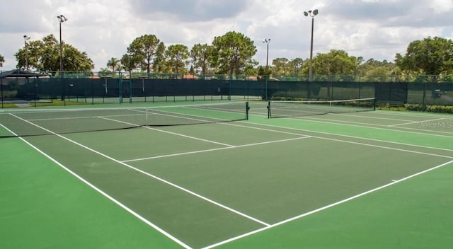 view of tennis court