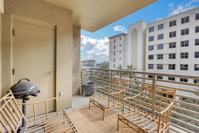 balcony featuring grilling area