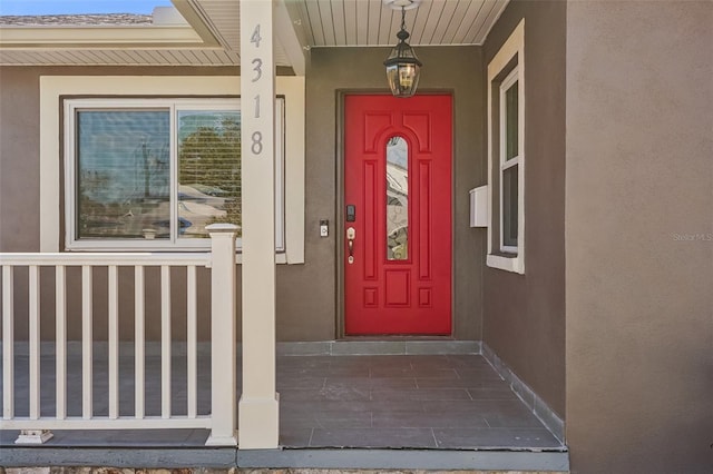 view of doorway to property