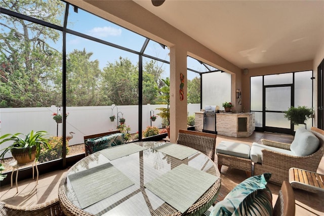 view of sunroom / solarium