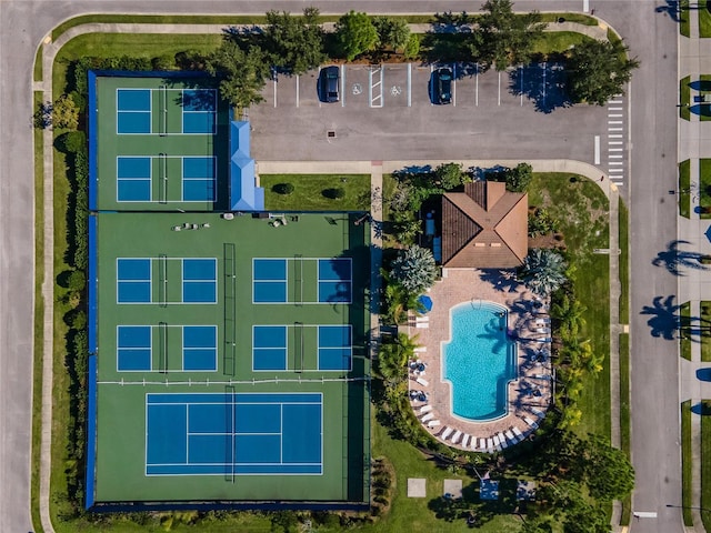 birds eye view of property