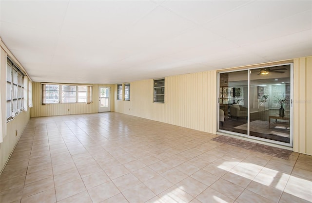 empty room with light tile patterned flooring