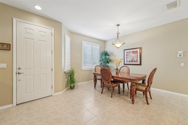 view of dining room