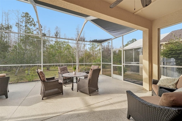 view of sunroom / solarium