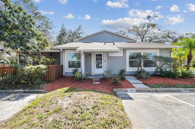 view of front of home