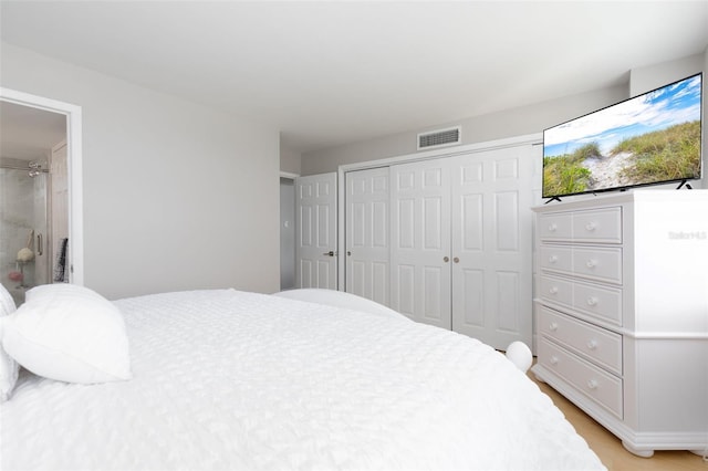 bedroom with a closet