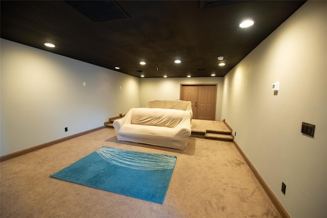 view of carpeted bedroom