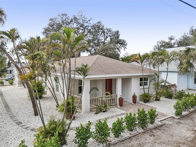 view of front of property with covered porch