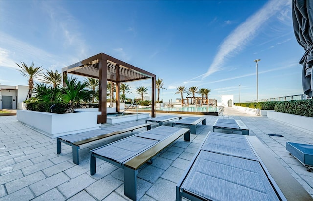 view of patio / terrace with a community pool