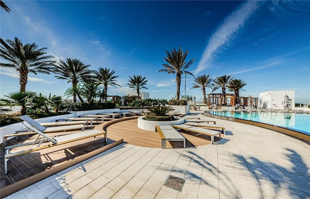 view of pool with a patio