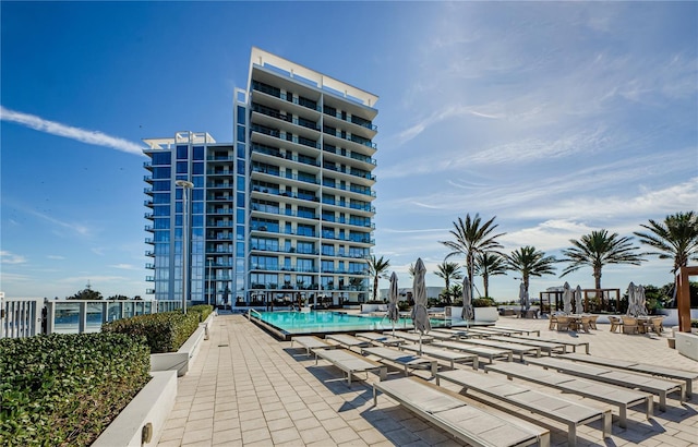 view of pool with a patio area